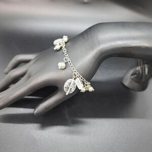 Bracelet. Silver with Crystal Quartz Beads